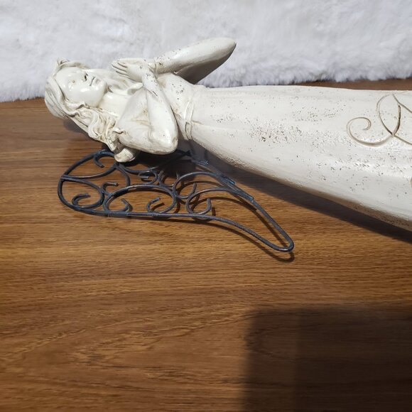 Hobby Lobby 20" tall Angel Praying Resin Metal Wings Decor Religious - Picture 9 of 9